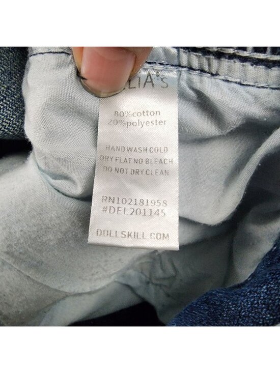 dELiAs Jeans Womens XS Blue Mid Cotton Polyester Denim Wide Leg Cropped - Picture 9 of 10